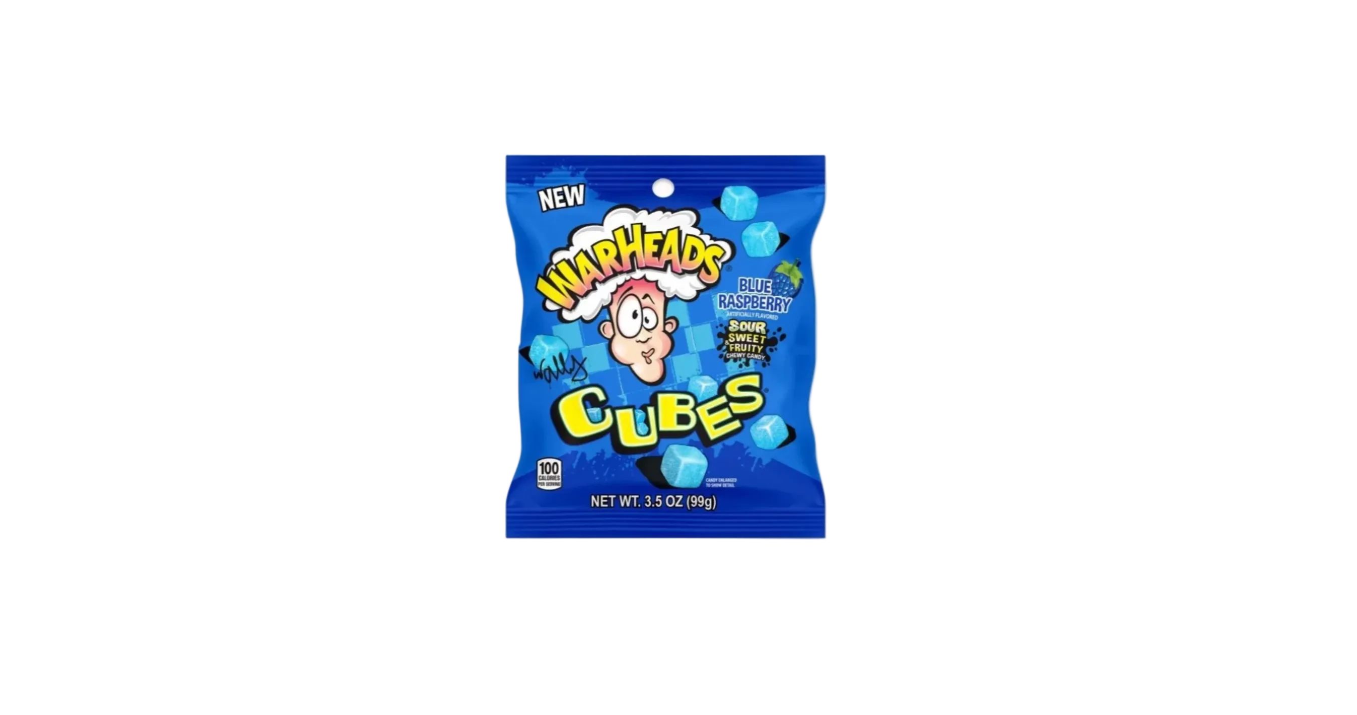 Warheads - Blue Raspberry Cubes 99g